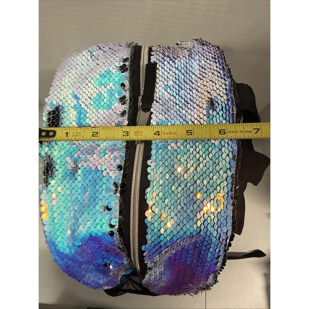 Children's Place Brand Sequined Mermaid Purple Blue Book bag Bagpack